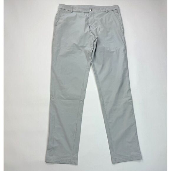 Lululemon Commission Pant Classic Warpstreme Mens 36 Stretch Zip Closure Pockets